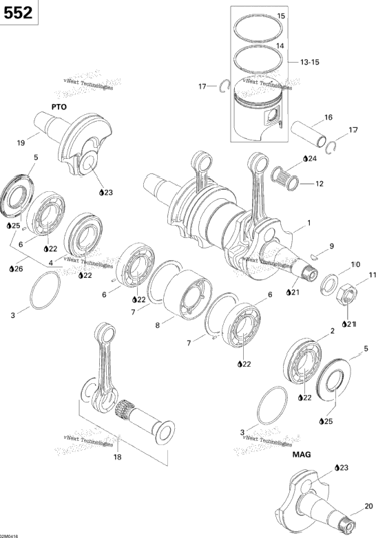 Crankshaft And Pistons (552)