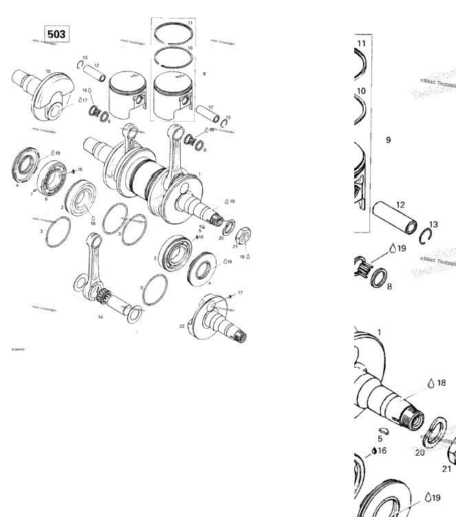 Crankshaft And Pistons (503)