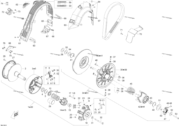 Pulley Skandic - 600Ho E-Tec