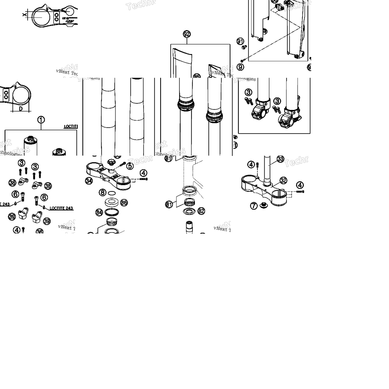 Front Fork, Triple Clamp