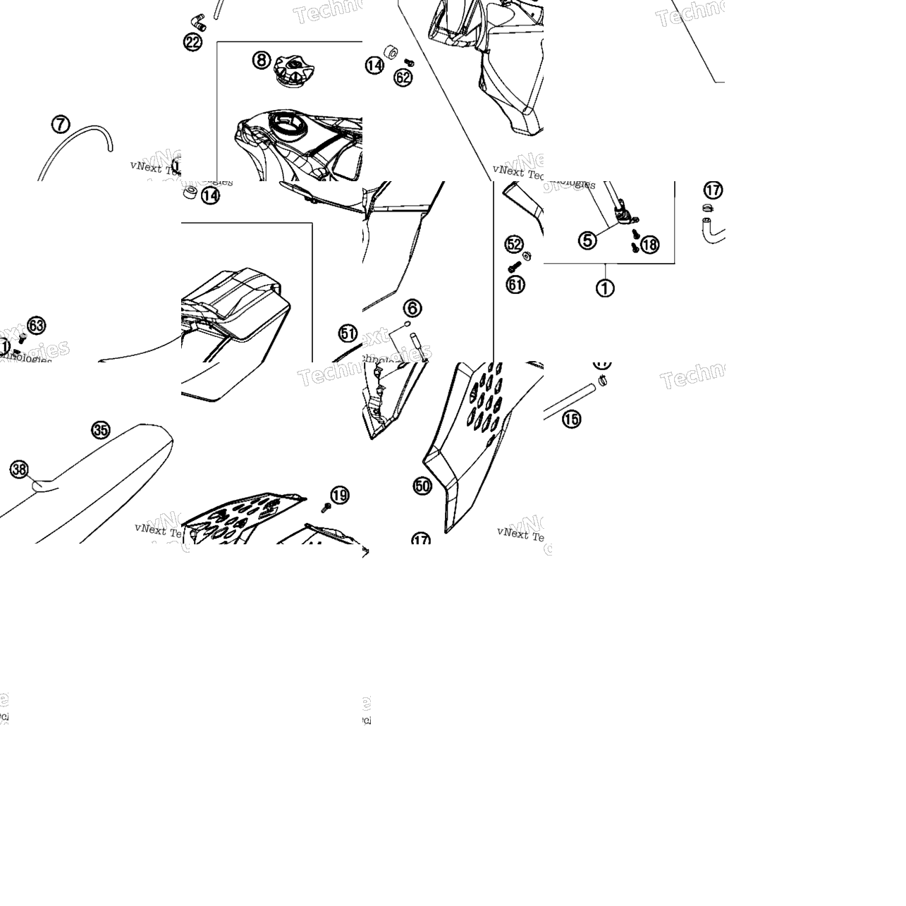 Tank, Seat, Cover