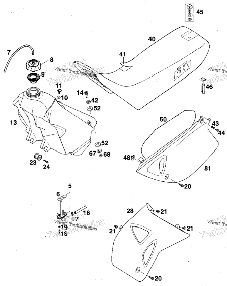 Tank, Seat, Covers