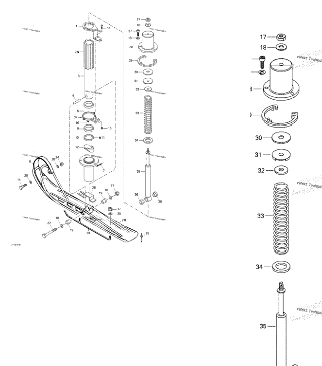 Front Suspension And Ski