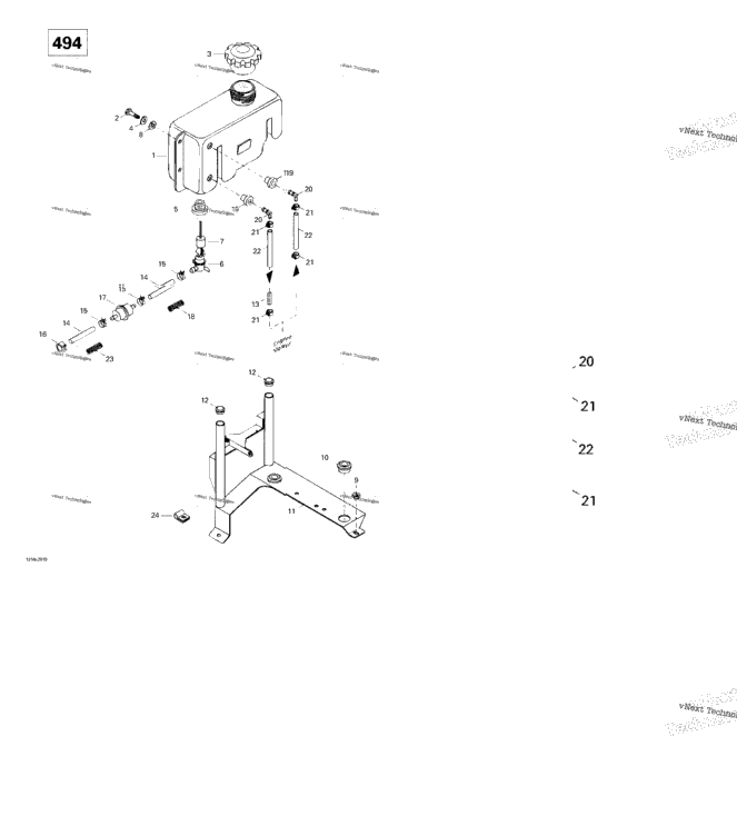 Oil Tank And Support (494)