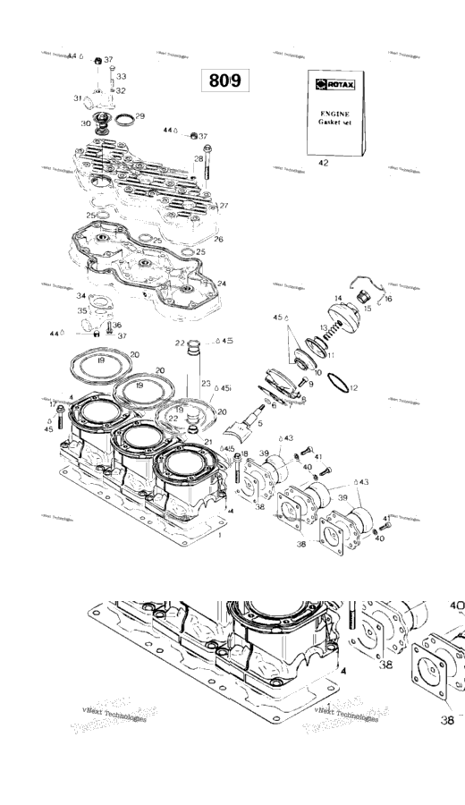 Cylinder, Exhaust Manifold (809)