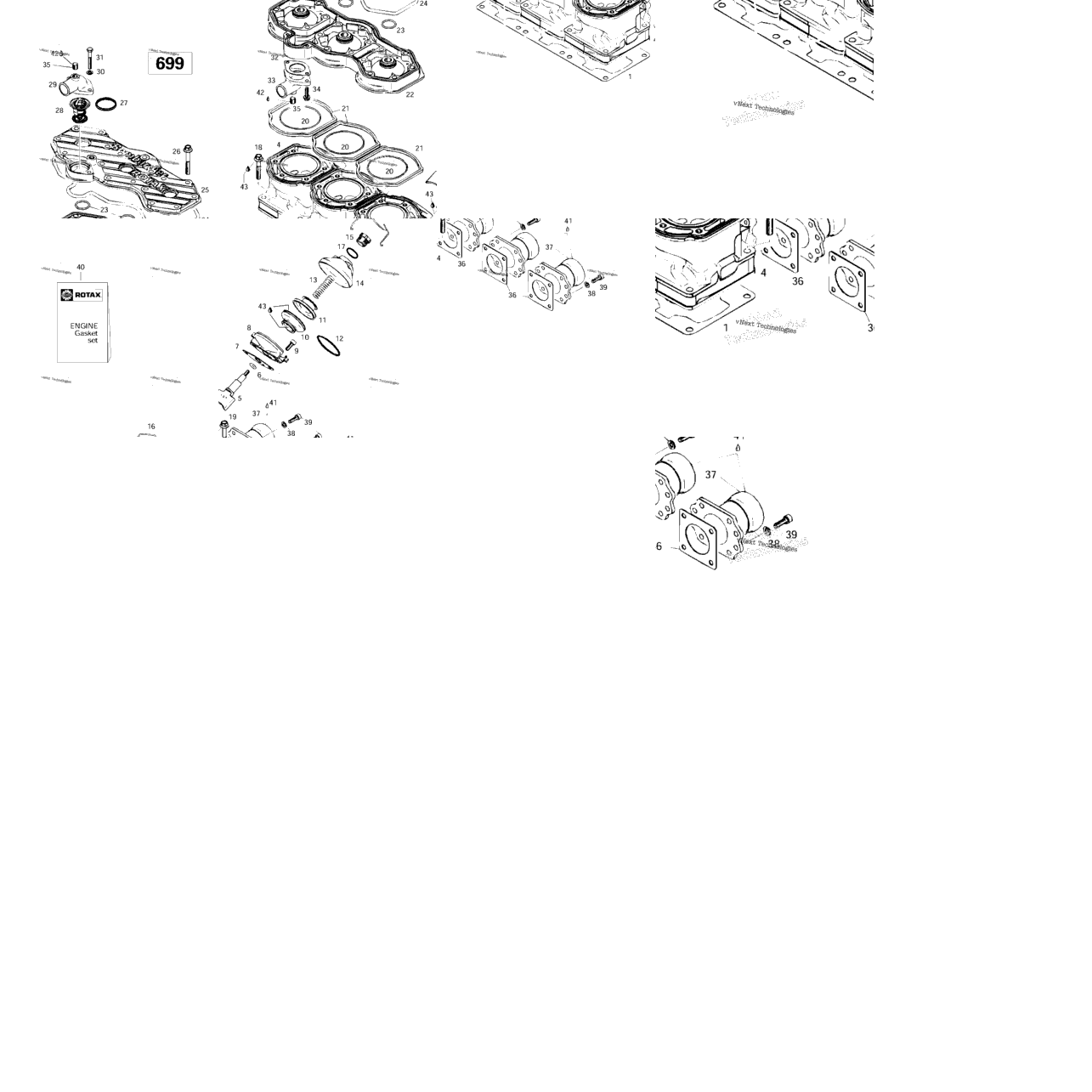 Cylinder, Exhaust Manifold (699)