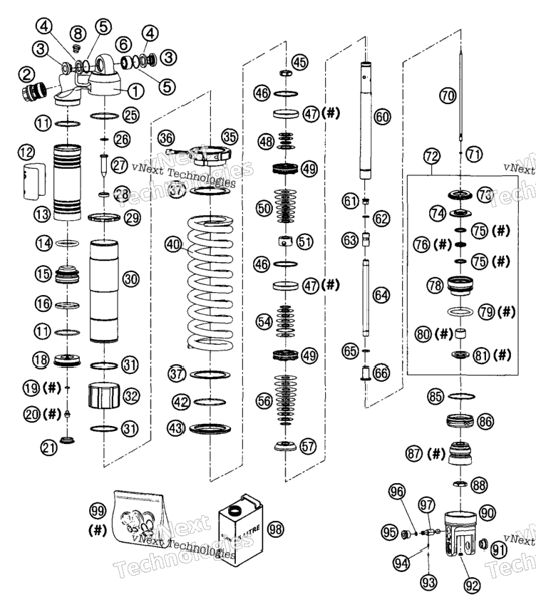 Shock Absorber Wp Disassembled