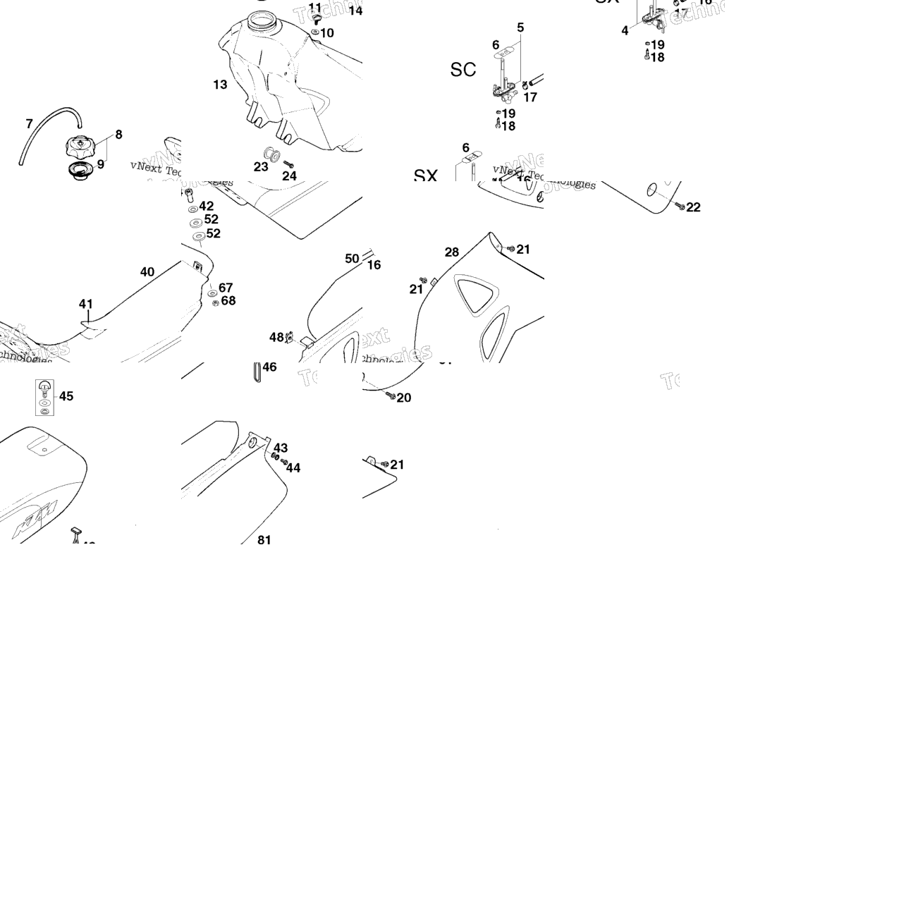 Tank, Seat, Cover