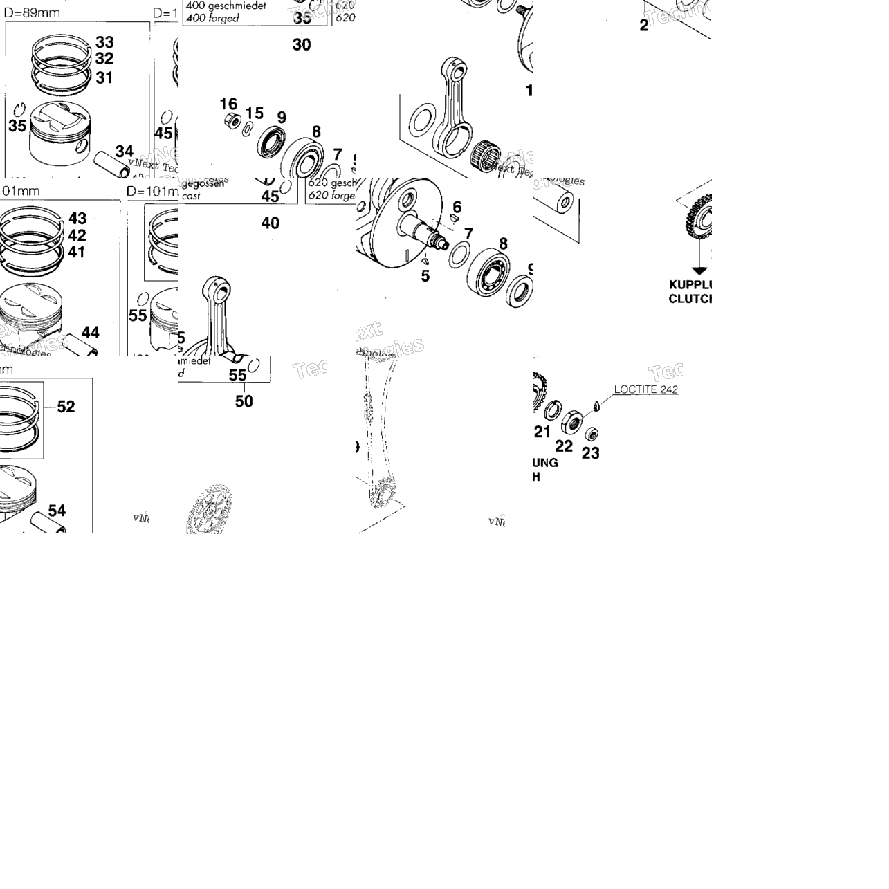 Crankshaft, Piston