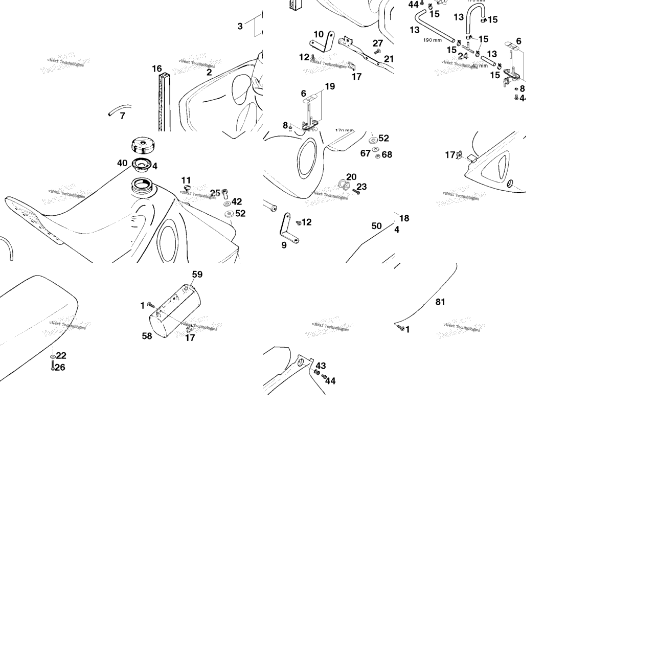 Tank, Seat, Cover