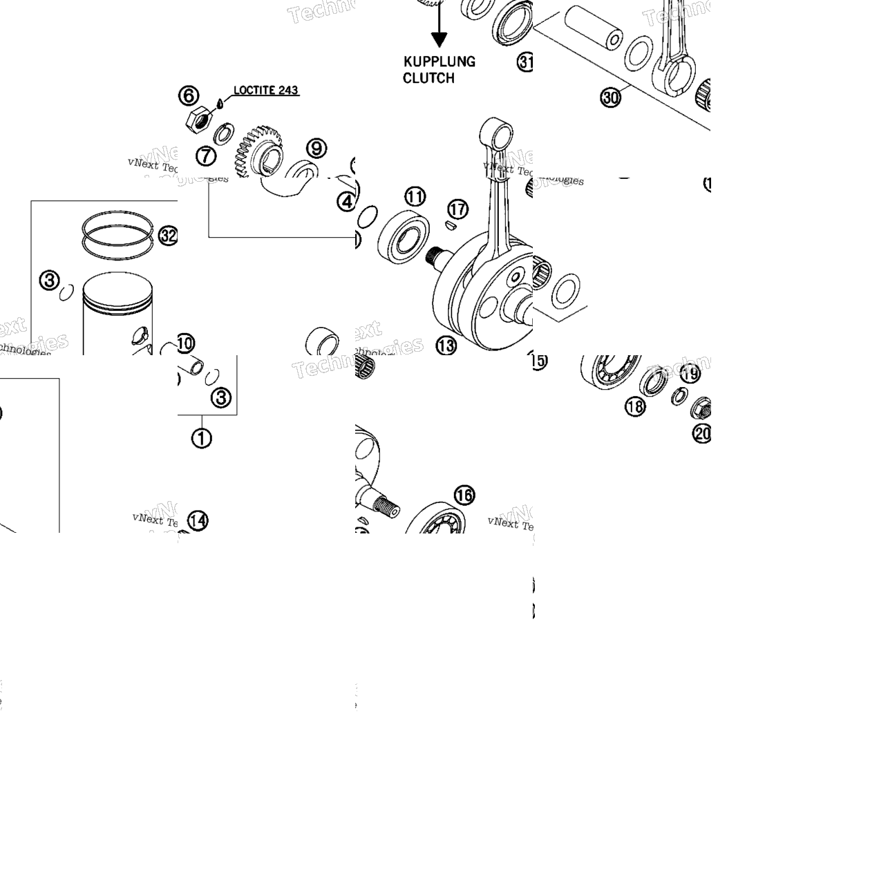 Crankshaft, Piston