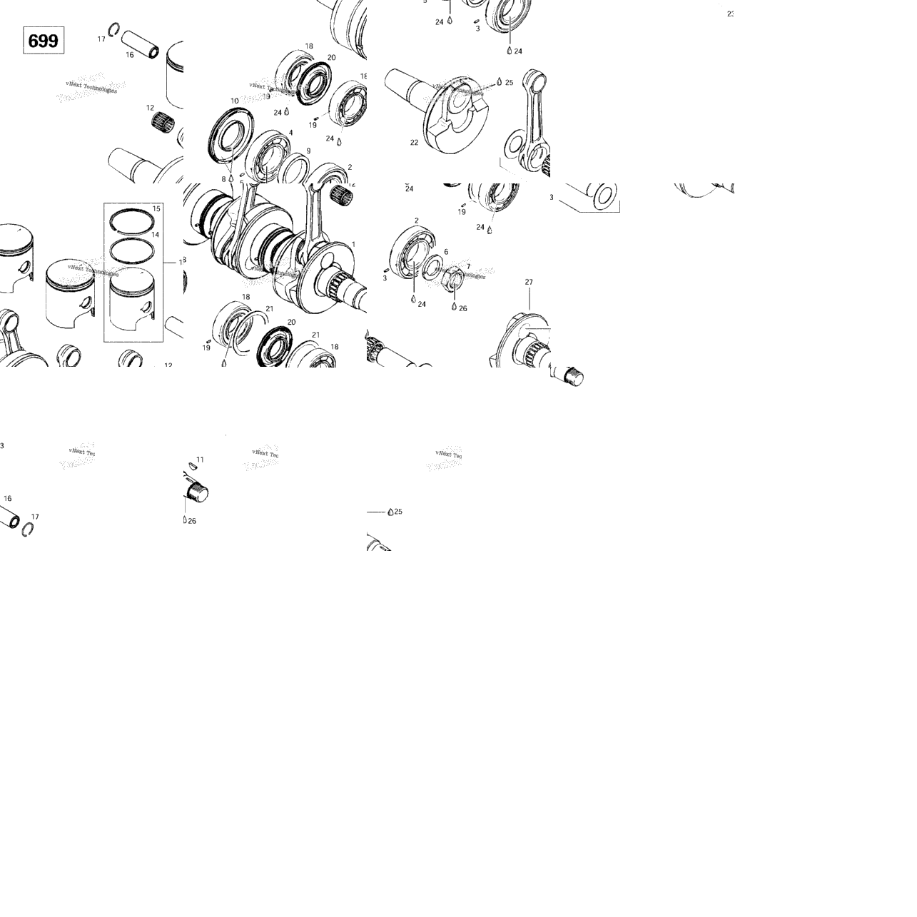 Crankshaft And Pistons (699)