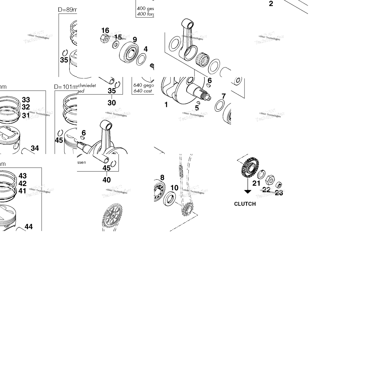 Crankshaft, Piston
