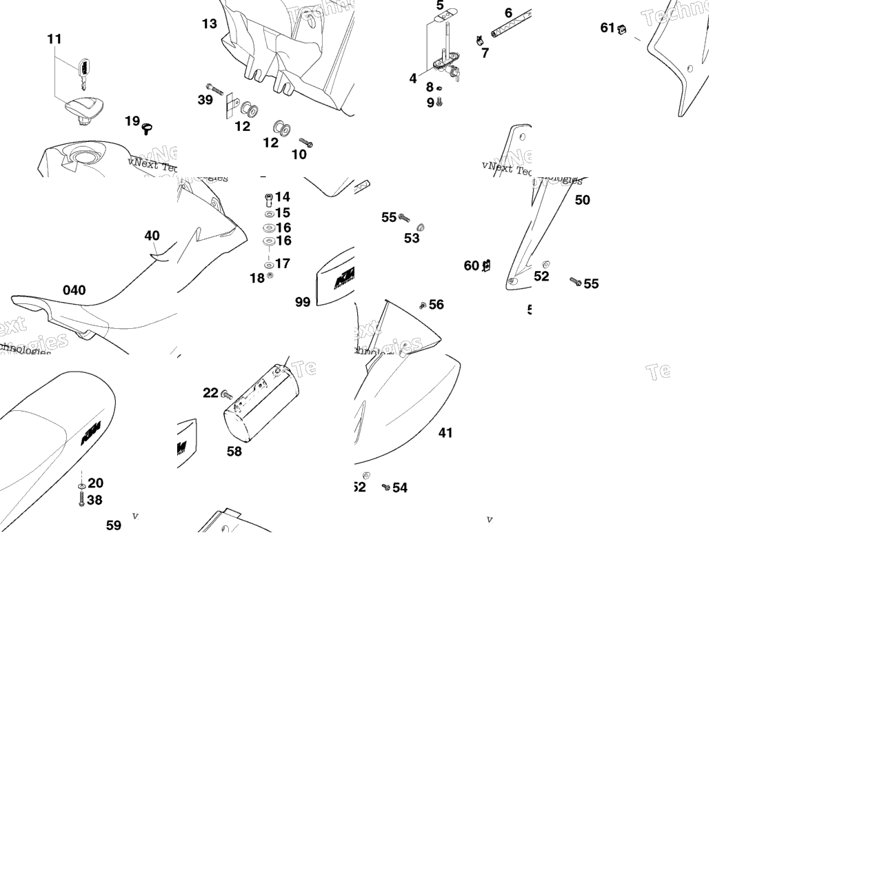 Tank, Seat, Cover