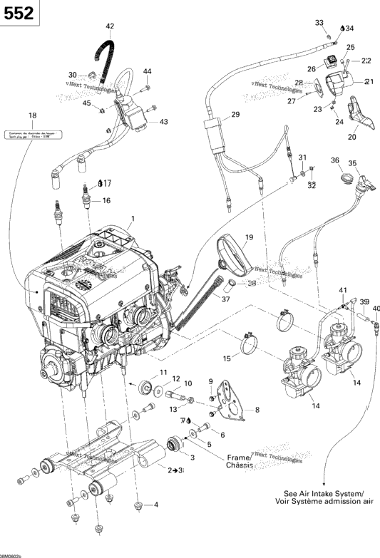 Engine And Engine Support Mx Z 550X