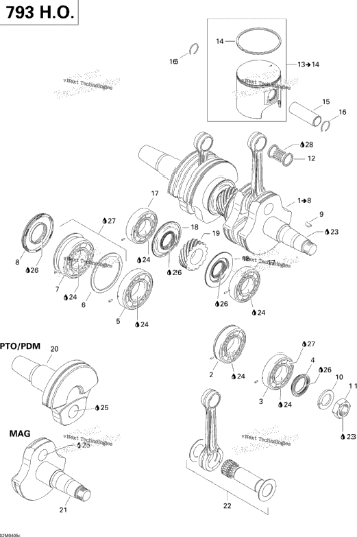 Crankshaft And Pistons (793 Ho)