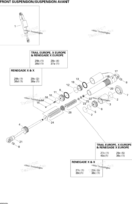 Front Take Apart Shocks