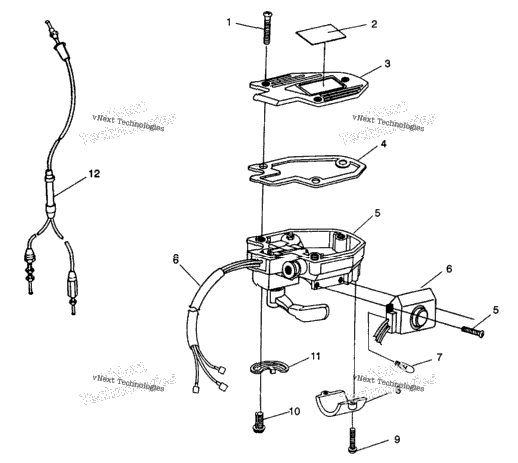 Controls Throttle Asm./Cable 4X4 350L