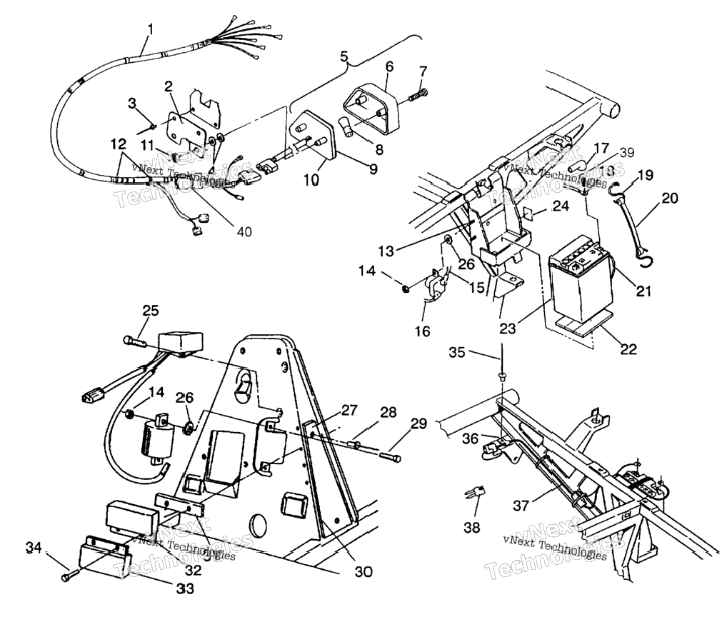 Electrical/Taillight Assembly 4X4 350L W938139