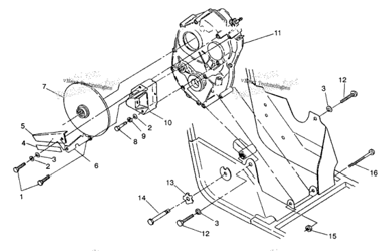 Gearcase/Brake Mounting 4X4 350L