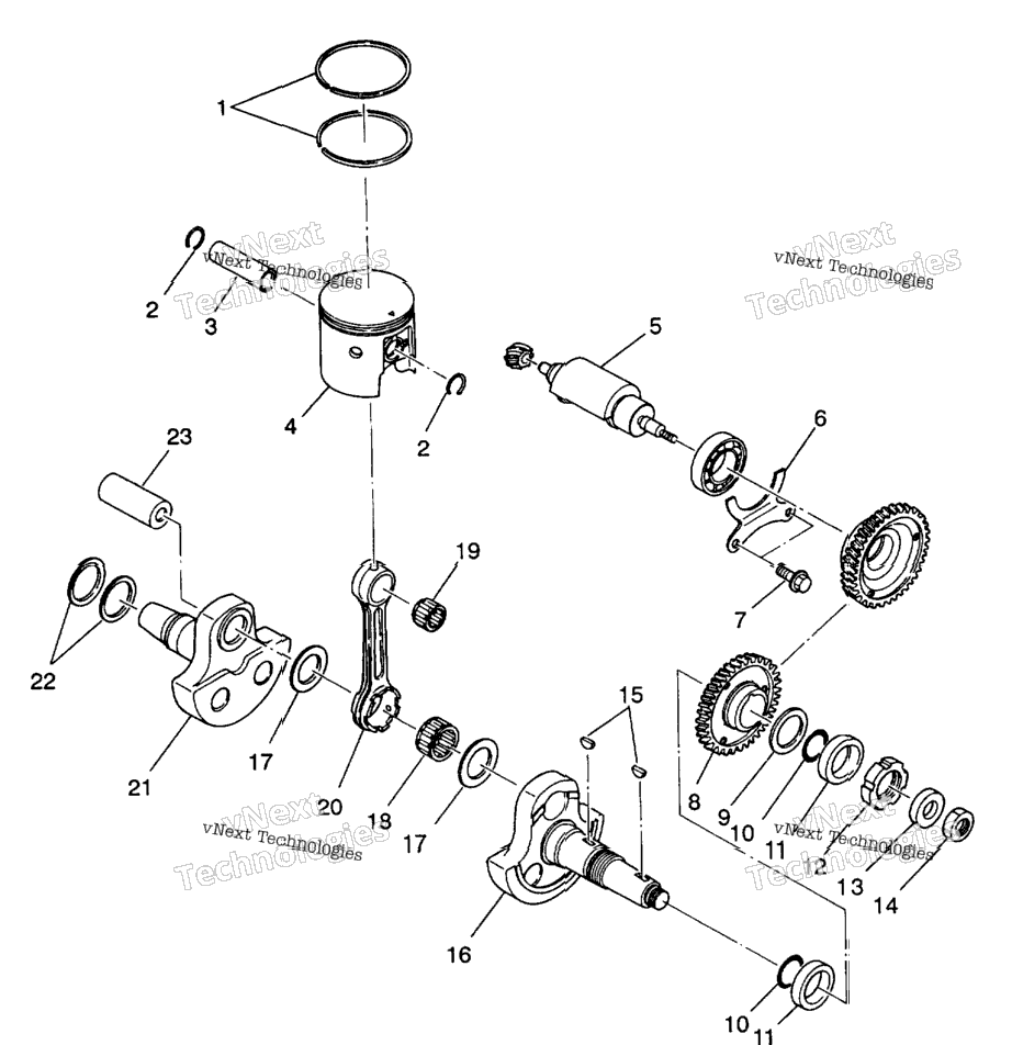 Piston & Crankshaft 4X4 350L
