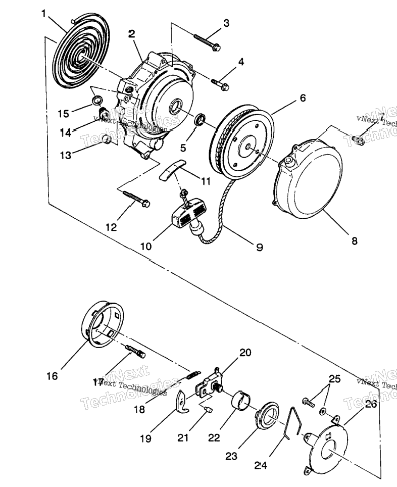 Recoil Starter 4X4 350L W938139