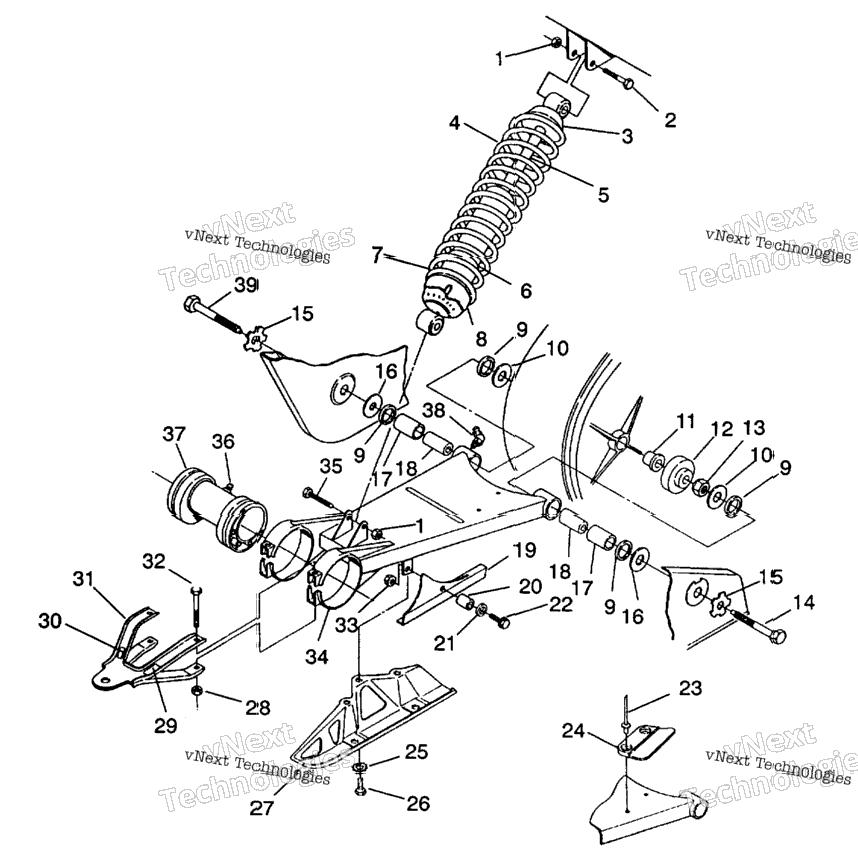 Swing Arm/Shock Mounting 4X4 350L W938139