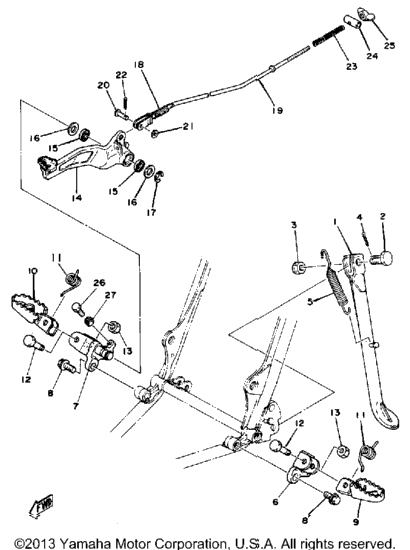 Stand-Footrest-Brake Pedal