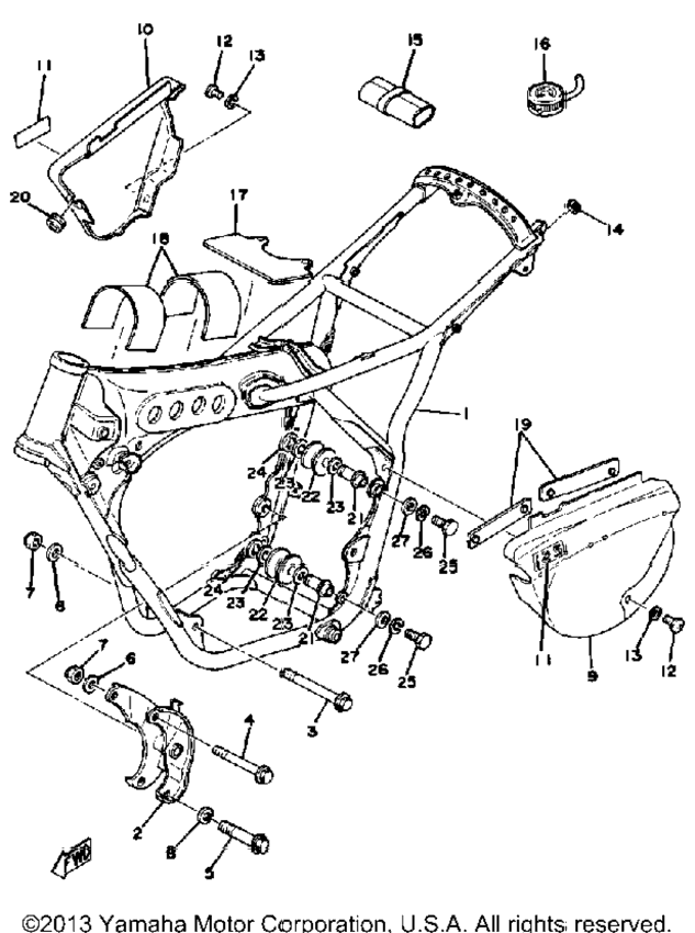 Frame - Side Cover Yz125e