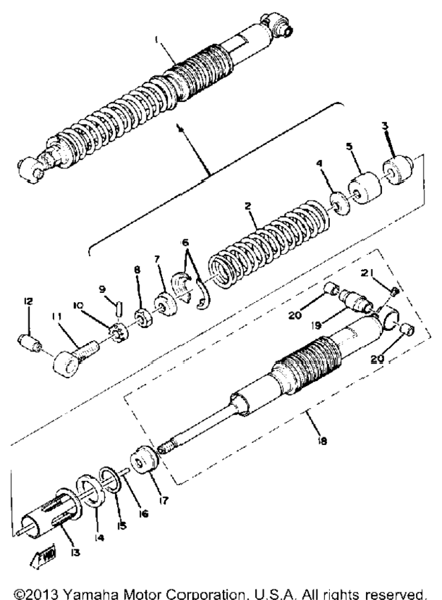 Rear Shocks Yz125e - F