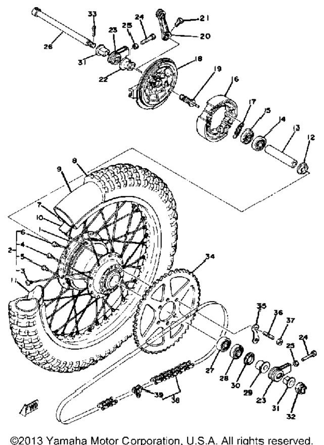 Rear Wheel Yz125e