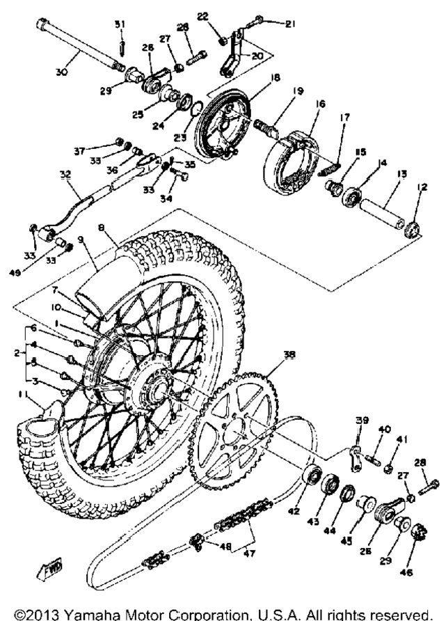 Rear Wheel Yz125f