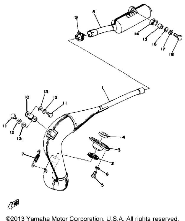 Exhaust Yz100 E - F