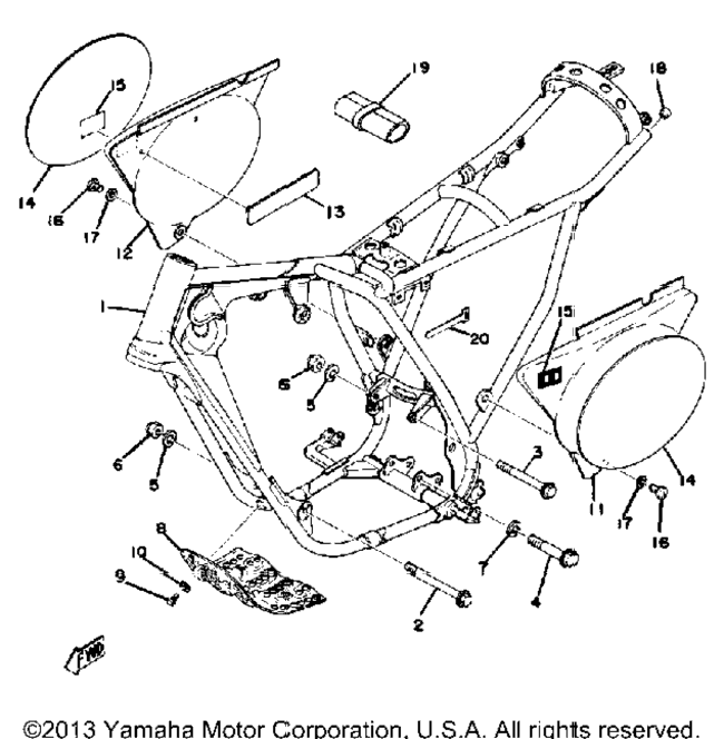 Frame - Side Cover Yz100d