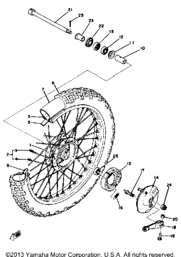 Front Wheel Yz100 E - F