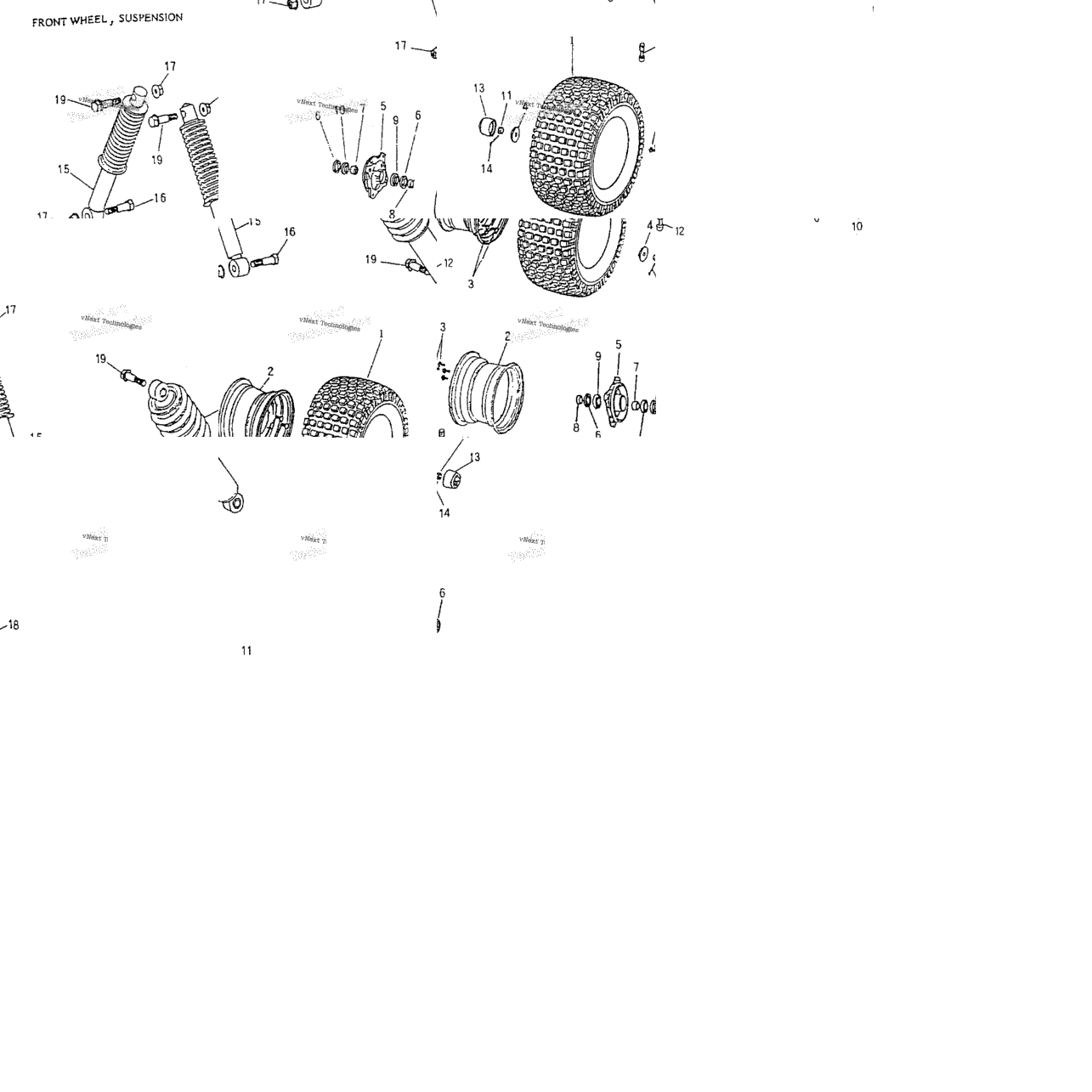 Front Wheel, Suspension 166A-17