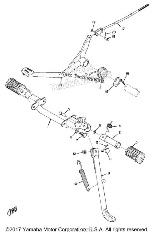 Stand,Foot Rest & Rear Brake Pedal