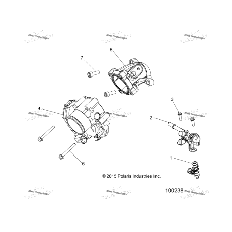 Engine, Throttle Body & Fuel Rail
