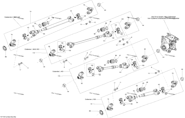 Drive System, Rear Propeller Shaft