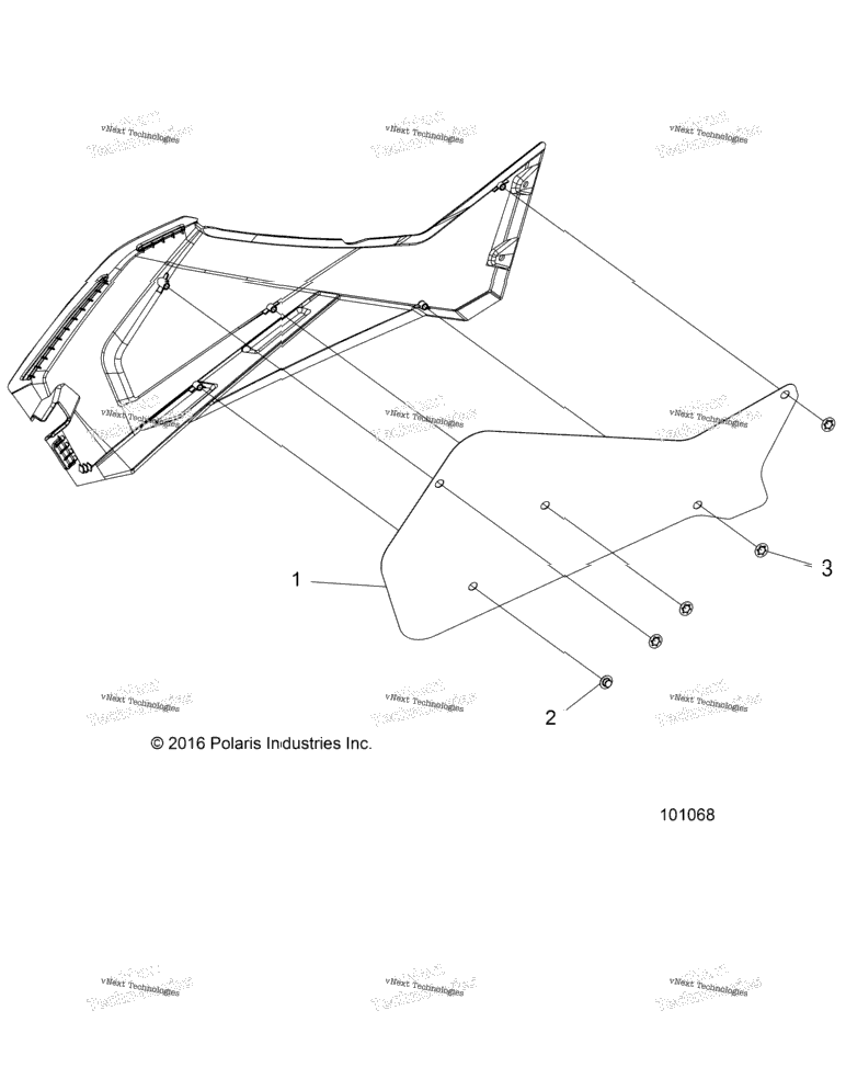Body, Right Hand Side Panel Heat Shield And Hardware 2 Up