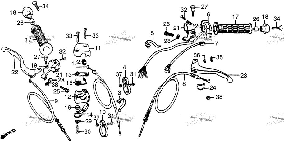 Control Lever + Cable 83