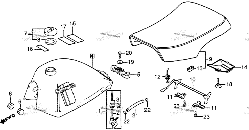 Fuel Tank + Seat 83