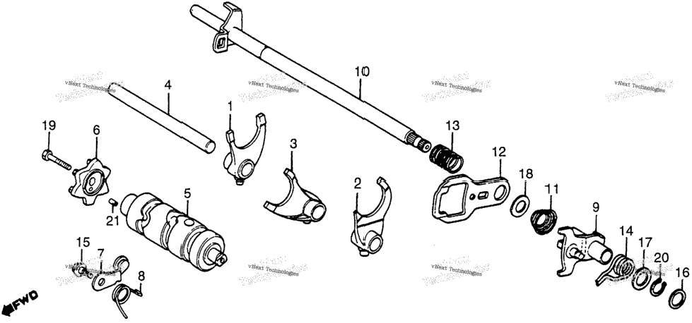 Shift Drum + Shift Fork