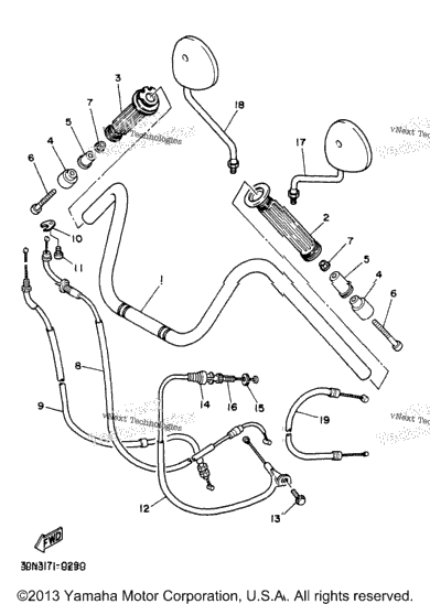 Steering Handle Cable