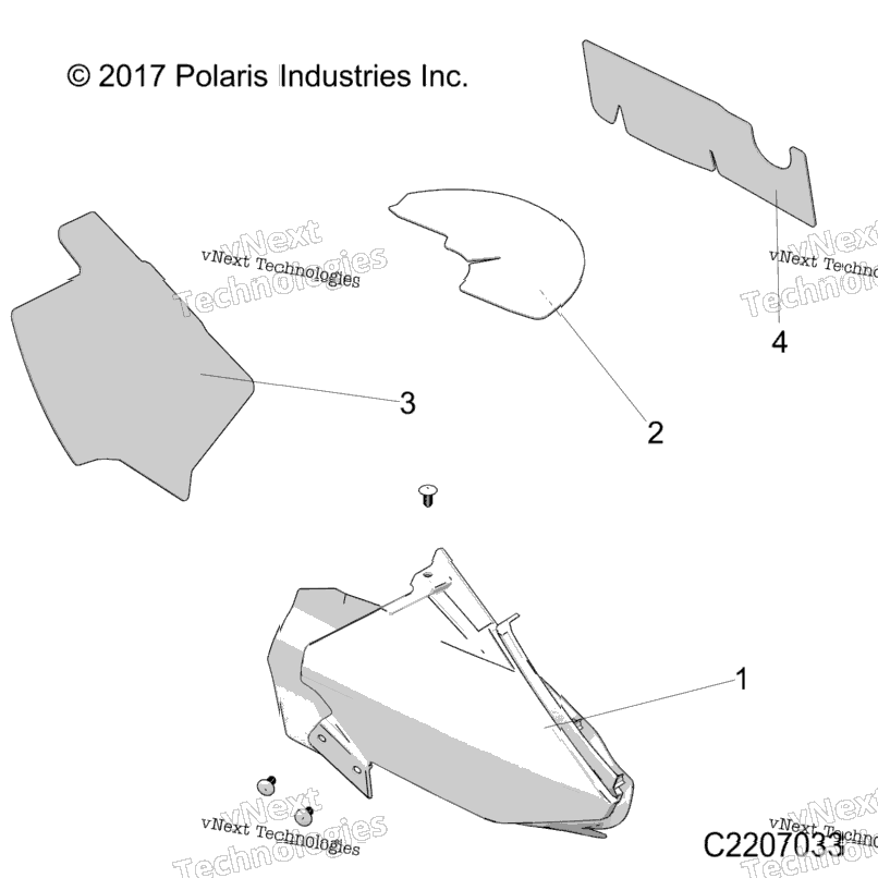 Body Panels, Thermal Shields A1701a Applies To 20152016 Sportsman 850/1000 Touring Models After Safety Recall A1701a Has Been Completed