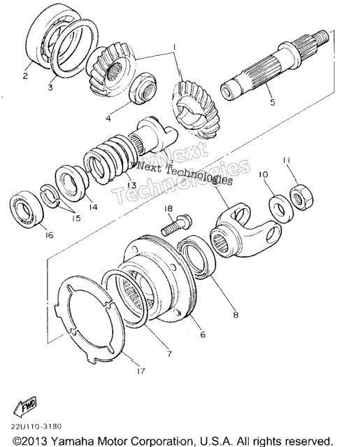 Middle Drive Gear
