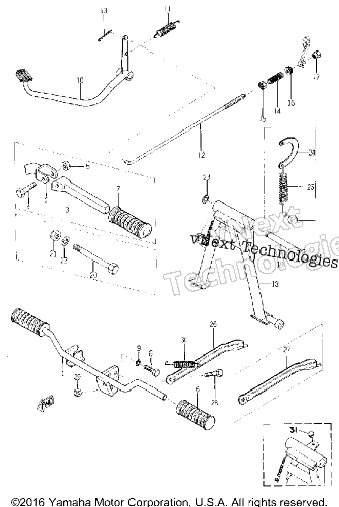Stand And Brake Pedal