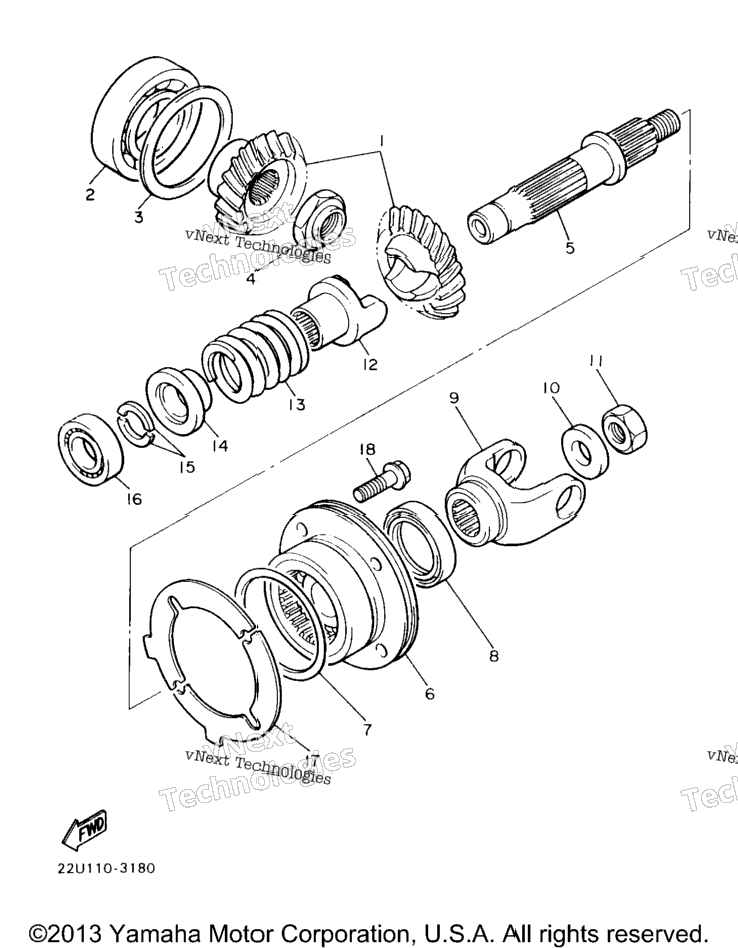 Middle Drive Gear