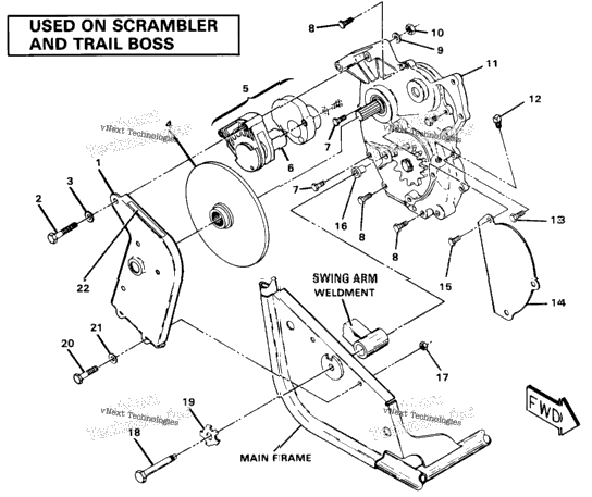 Right Hand Gearcase & Brake Mounting