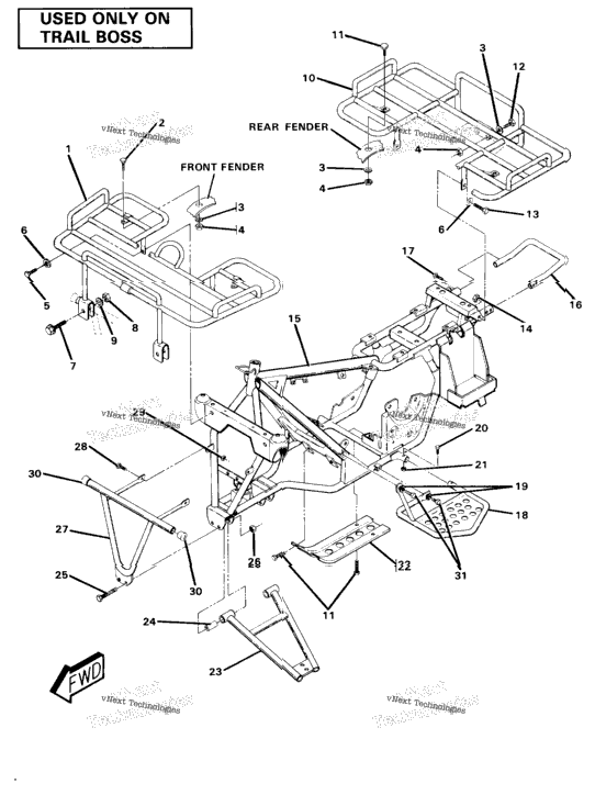 Frame Assembly With Rackstrail Boss